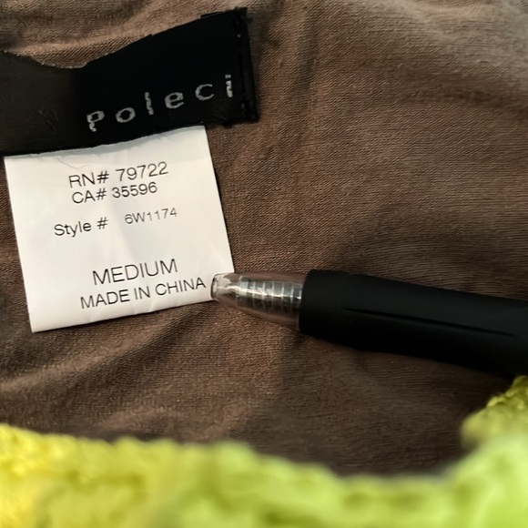 Poleci crochet lined skirt brown yellow size medium - Picture 3 of 4